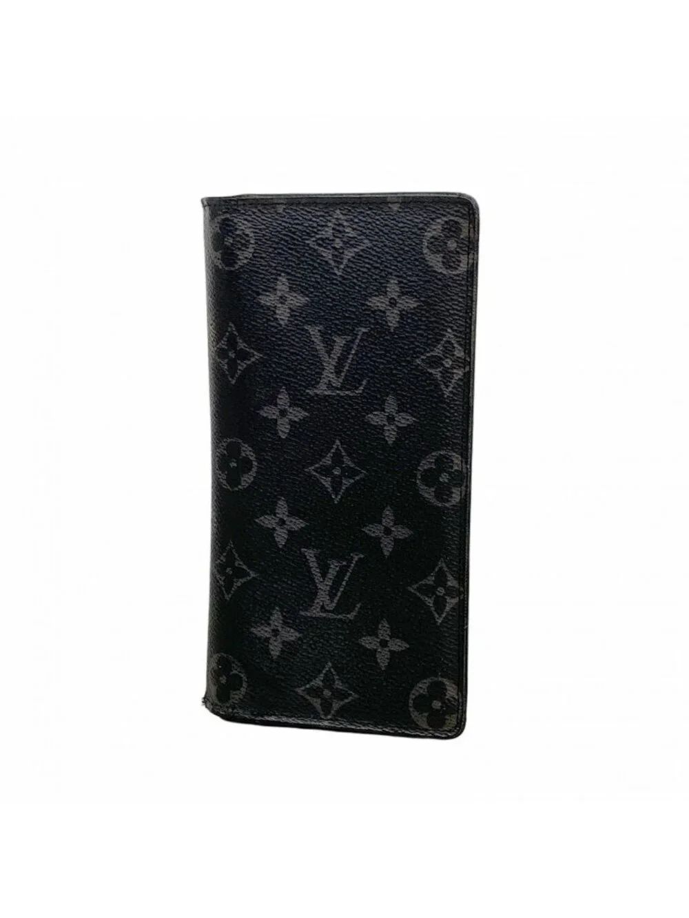 Louis Vuitton Wallet Monogram Eclipse Portefeuille Brazza Black